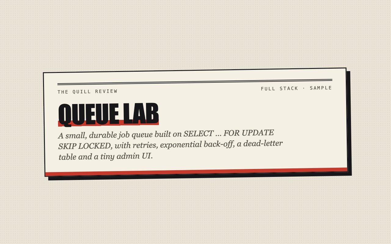 Screenshot of Queue Lab