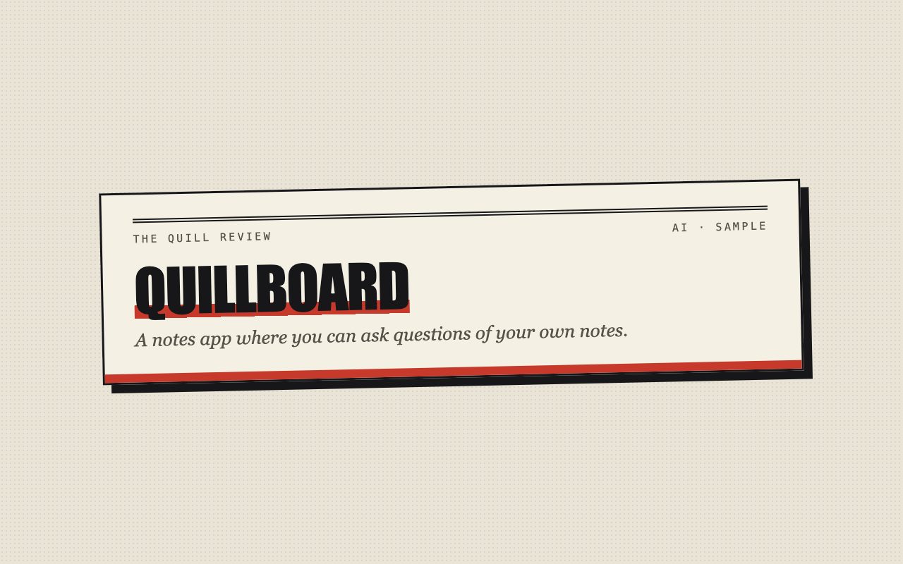 Screenshot of Quillboard