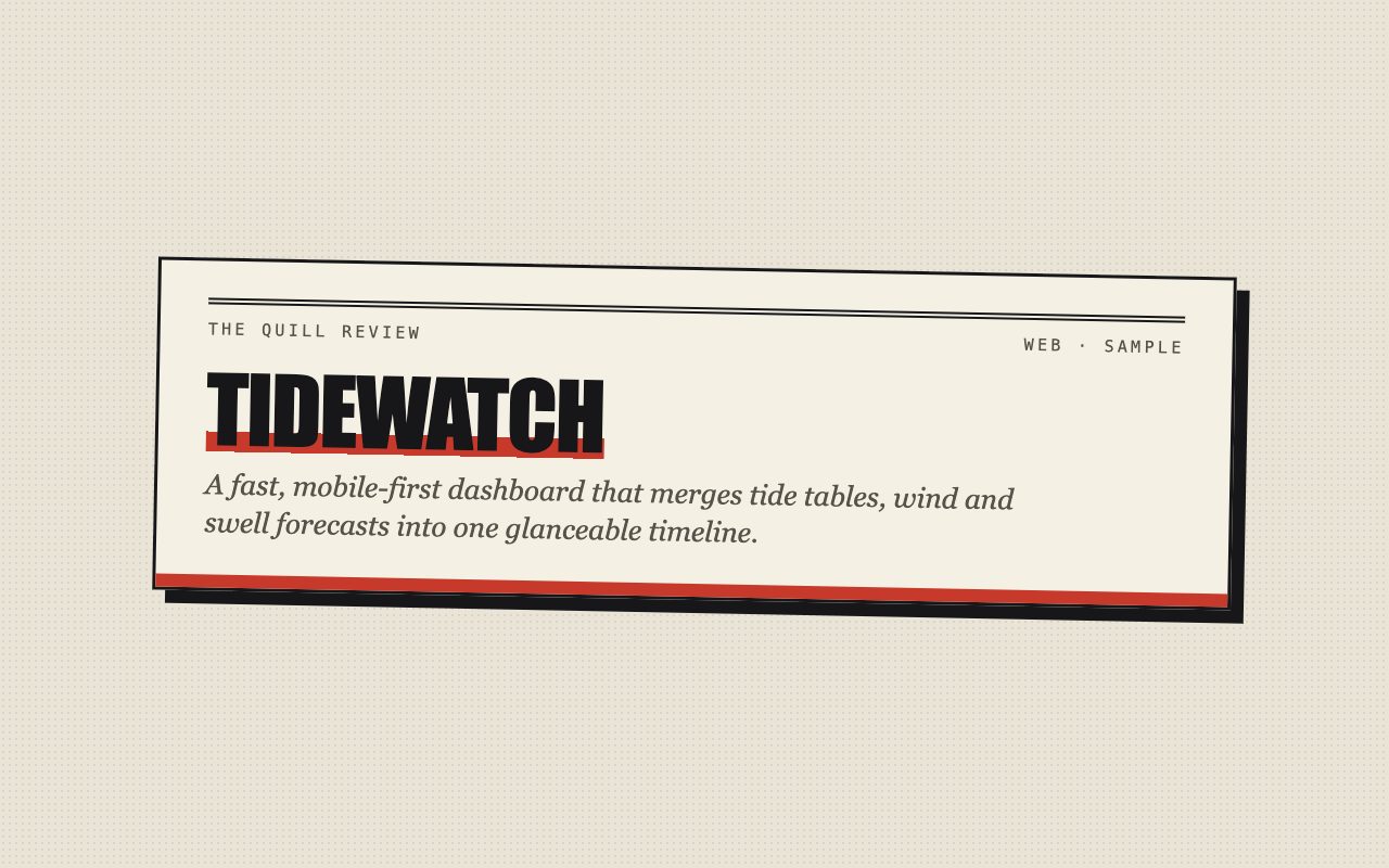 Screenshot of Tidewatch